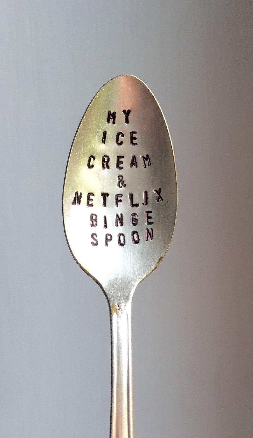 ice cream and netflix spoon