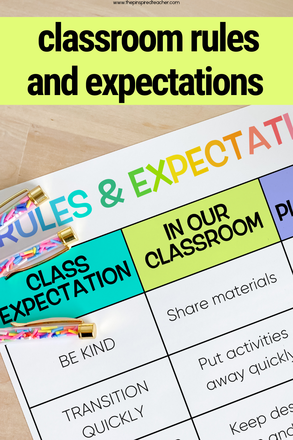 Simple Kindergarten Classroom Rules And Expectations For Positive 