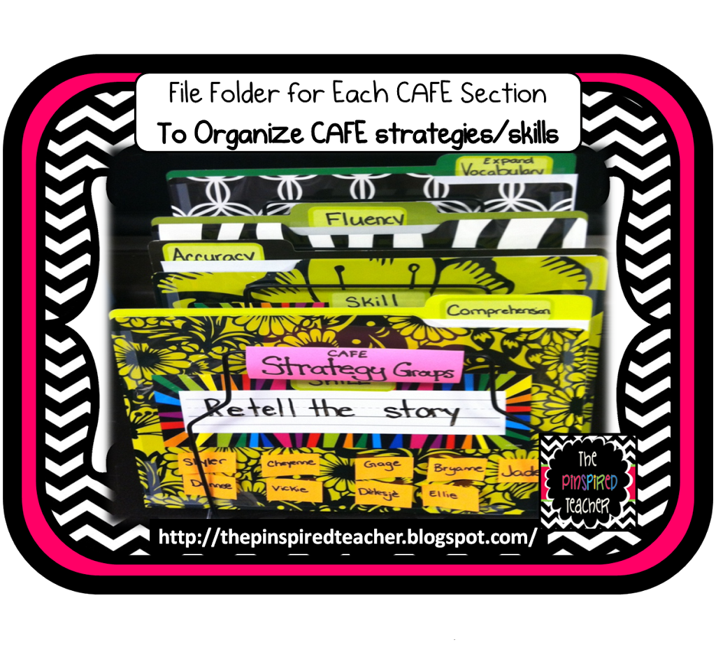 Organizing CAFE Strategy Group Lessons with File Folders